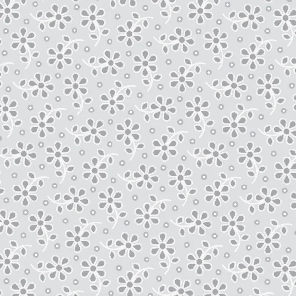 Grey eyelet floral pattern — Stock Vector