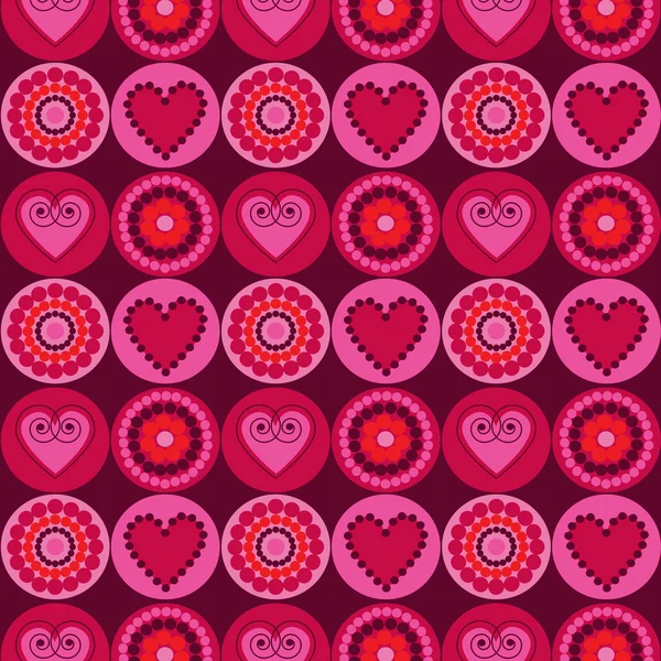 Patrón corazones San Valentín — Vector de stock