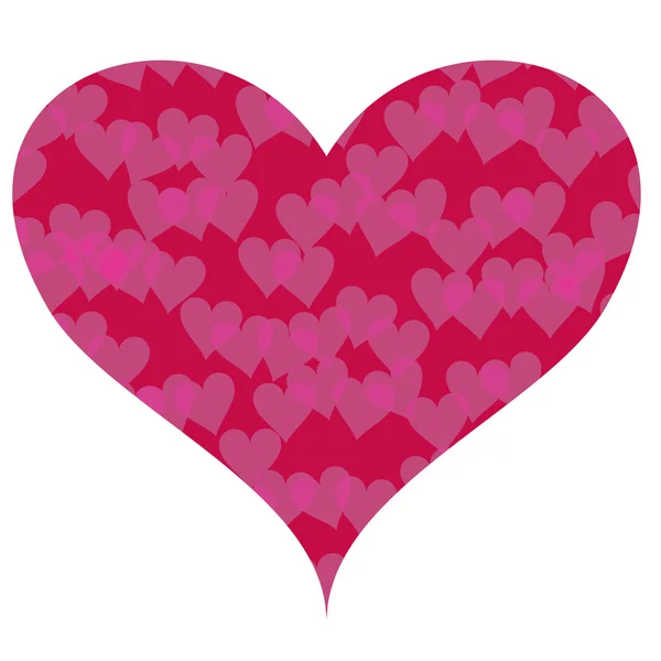 Coeur valentin décoré — Image vectorielle