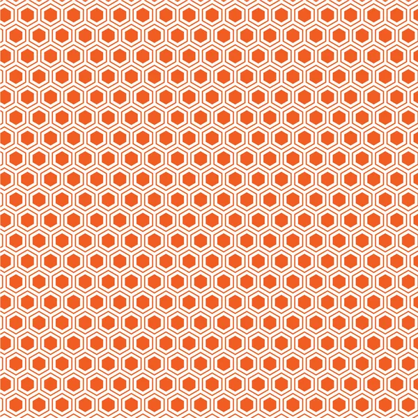 Orange honeycomb cells pattern — Stock Vector