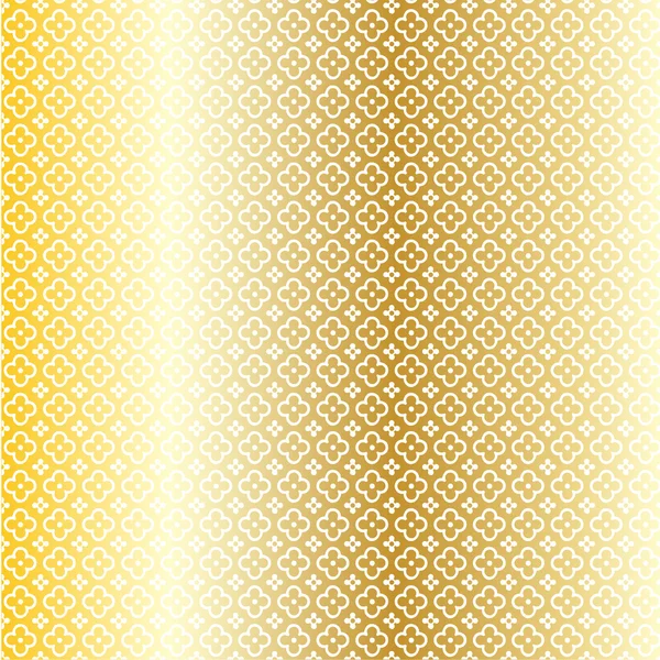 Zlatý quatrefoil vzor — Stockový vektor