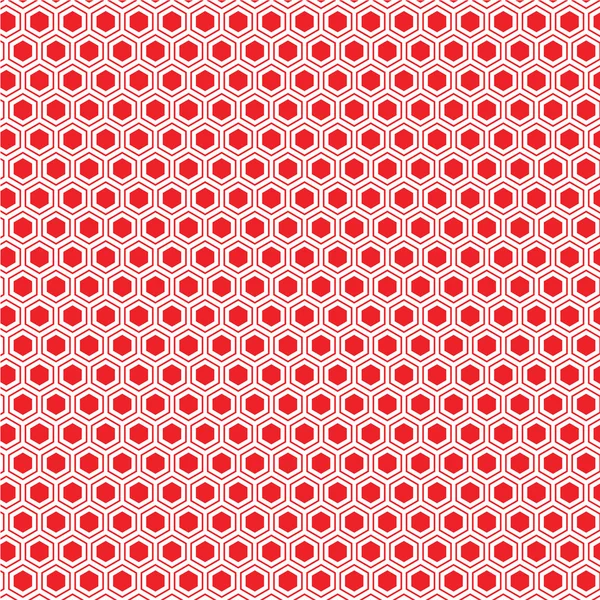 Red honeycomb cells pattern — Stock Vector