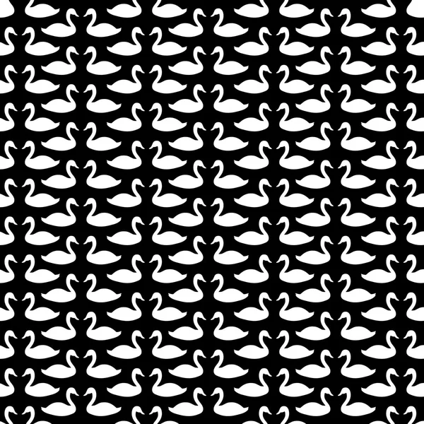 Motif d'oiseaux cygnes — Image vectorielle