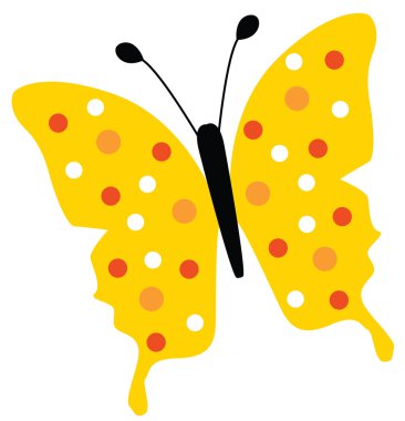 Sarı süslü kelebek