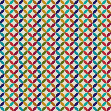 soyut yuvarlak çini deseni