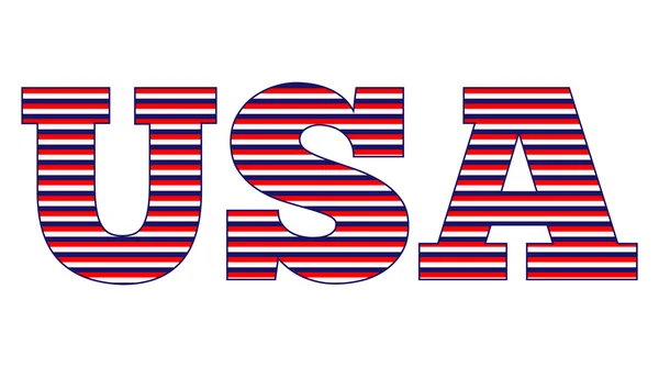 USA sign with decorative pattern — Stock Vector