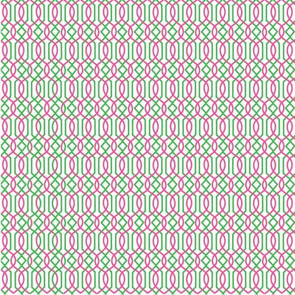 粉红色和绿色的格子图案 — 图库矢量图片