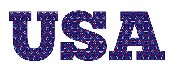USA sign with decorative pattern — Stock Vector