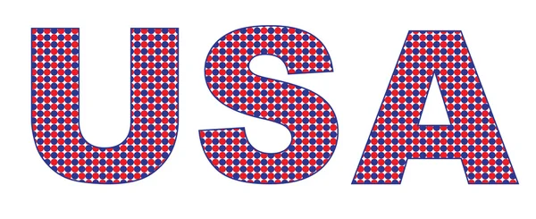 USA sign with decorative pattern — Stock Vector