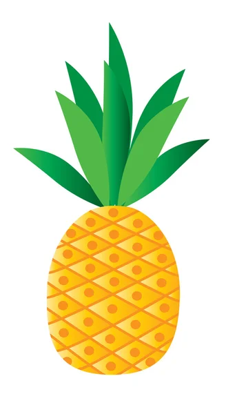 Fruta colorida de piña — Vector de stock