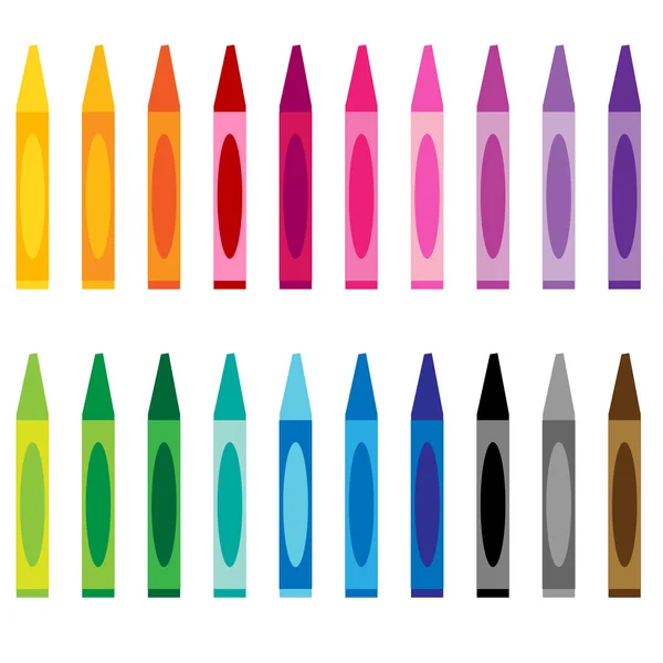 Set di matite colorate pastello — Vettoriale Stock