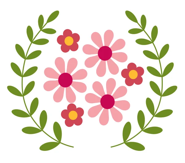 Emblema de crista floral — Vetor de Stock