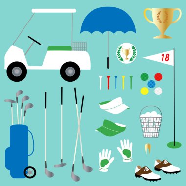 golf theme concept clipart
