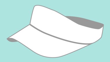white sun visor clipart