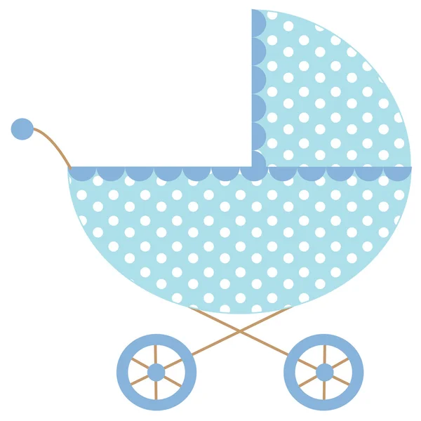 Baby carriage over white background — Stock Vector