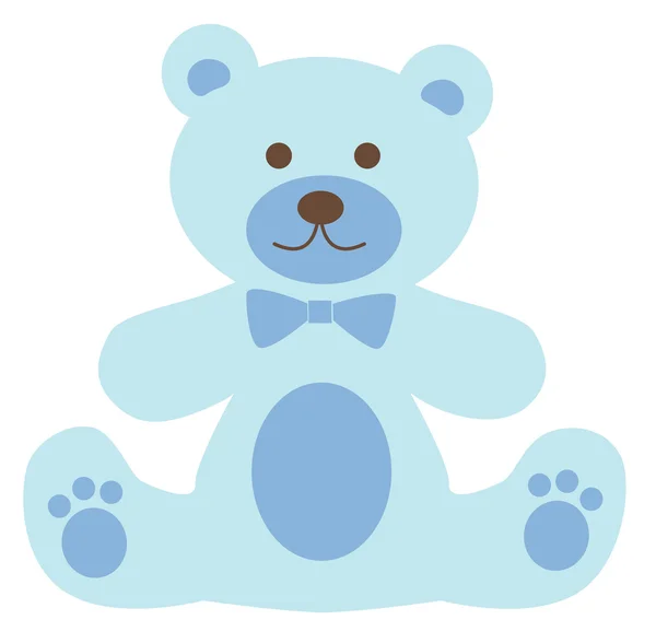 Blue teddy bear — Stock Vector