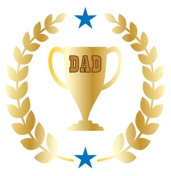 Papa gouden trofee — Stockvector