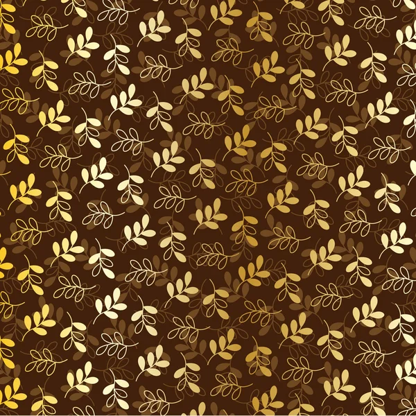 Illustration de motif feuilles d'or — Image vectorielle
