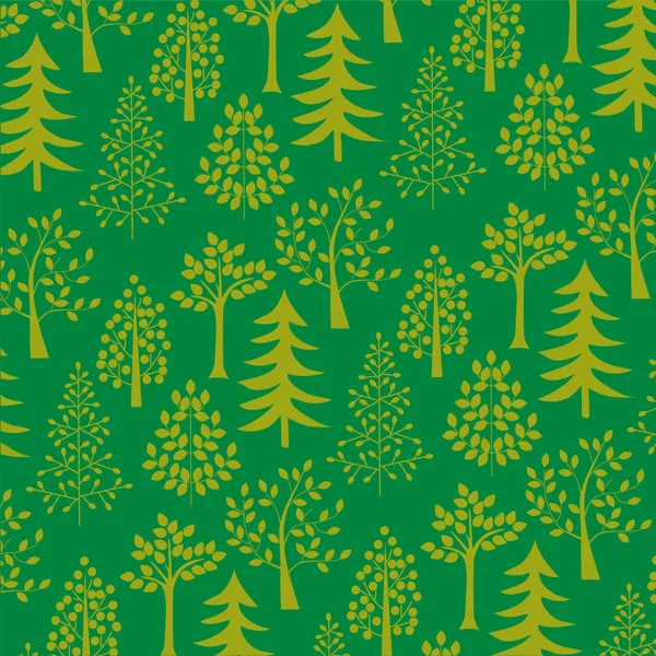 Diferentes árvores ilustração padrão — Vetor de Stock