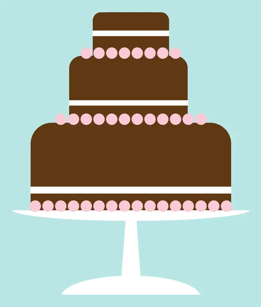 Gâteau au chocolat mod sur stand — Image vectorielle