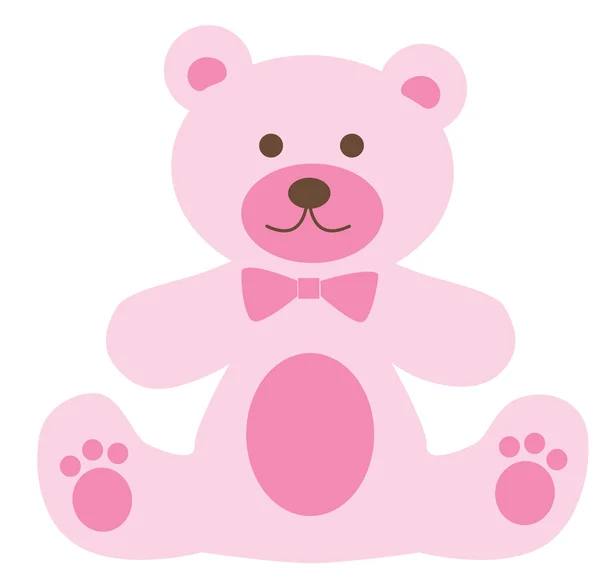 Pink teddy bear — Stock Vector