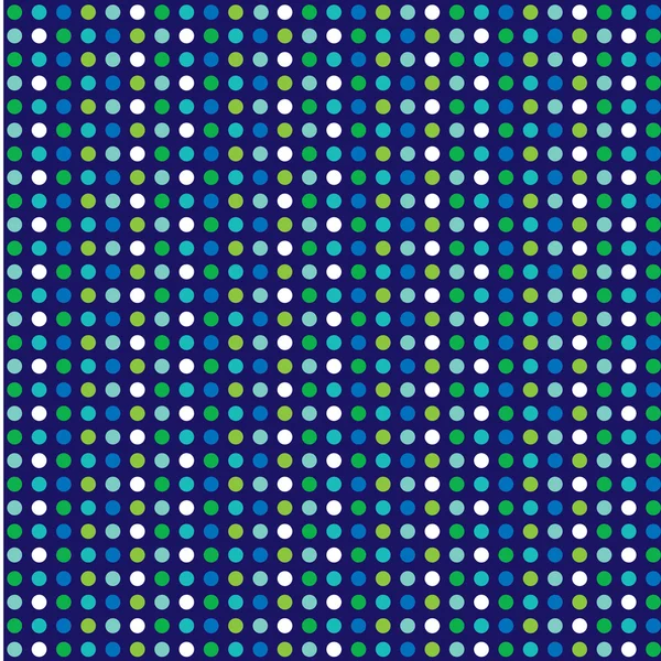 Polka dots op blauw — Stockvector