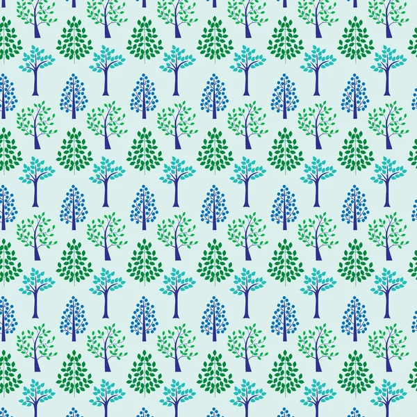 Illustration de motif d'arbres différents — Image vectorielle