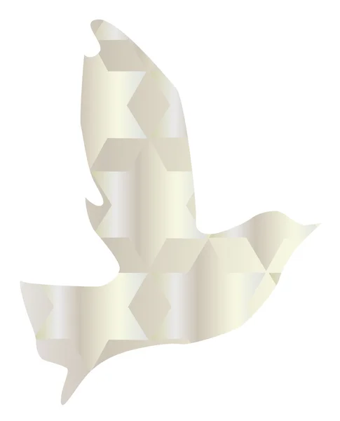 银的光明节鸽子 — 图库矢量图片