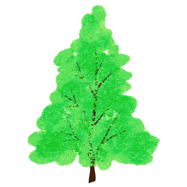 Ilustración de árbol verde — Vector de stock