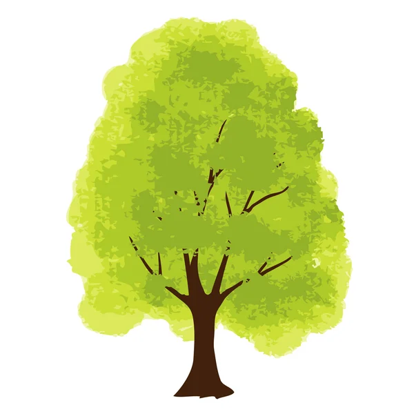 Ilustración de árbol verde — Vector de stock