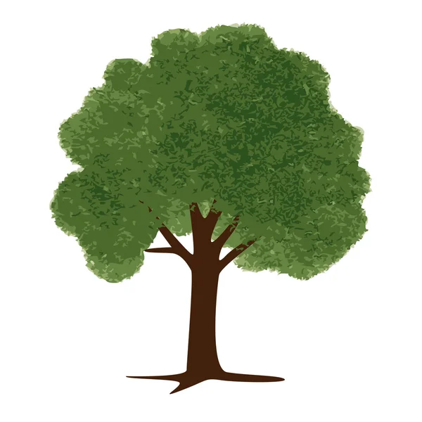 Ilustración de árbol verde — Vector de stock