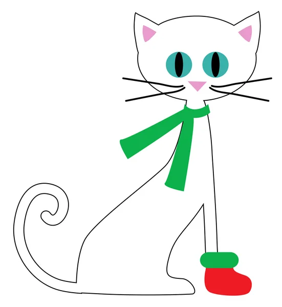 Elemento tema de dibujos animados gato — Vector de stock