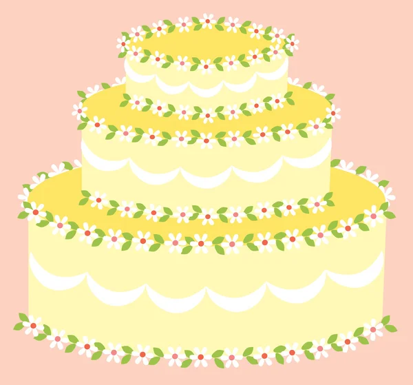 Illustration gâteau jaune — Image vectorielle