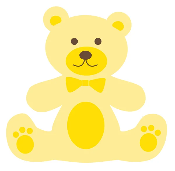 Yellow teddy bear. — Stock Vector