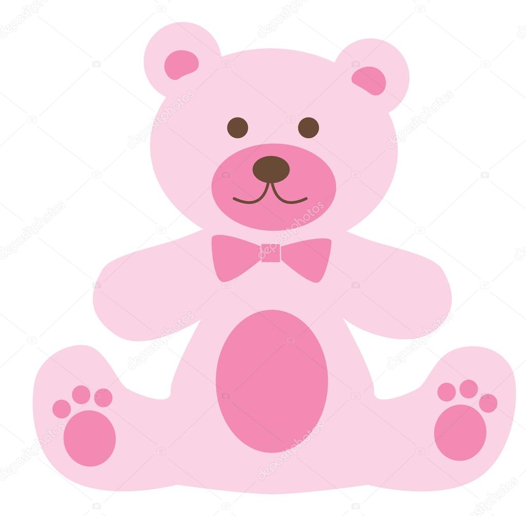 Pink teddy bear — Stock Vector © scrapster #116557546