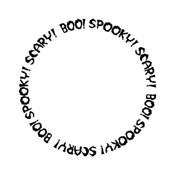 Espeluznante marco de Halloween ilustración — Vector de stock