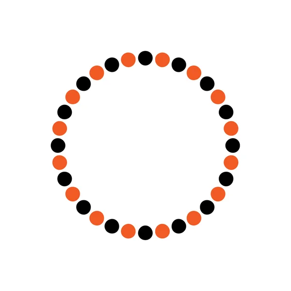 万圣节橙色的黑点框架 — 图库矢量图片