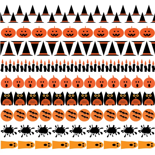 Halloween ícone fronteiras — Vetor de Stock