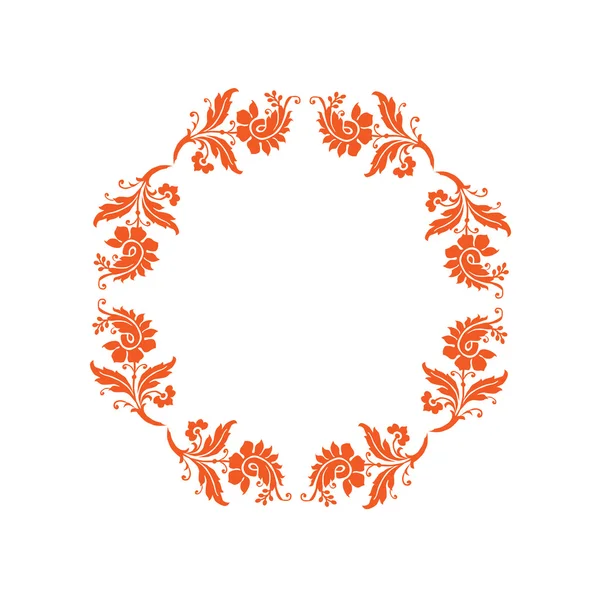 Illustration de cadre damassé orange halloween — Image vectorielle