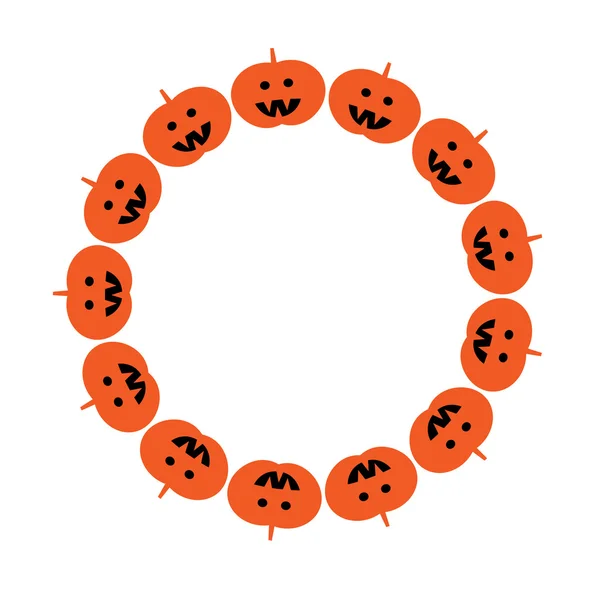 Halloween calabaza marco ilustración — Vector de stock