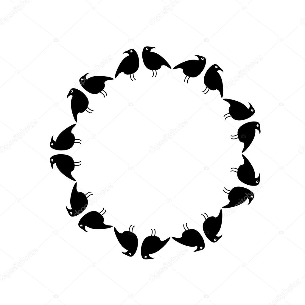 Halloween raven frame illustration — Stock Vector © scrapster 119973490