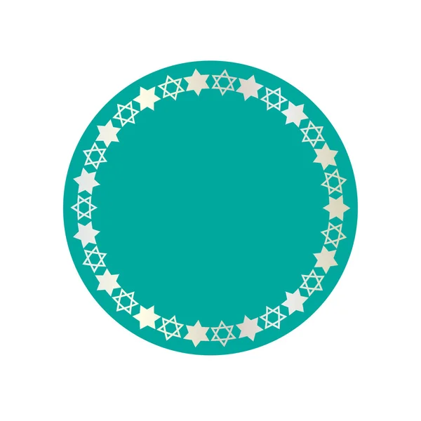 Stars of David cadre rond — Image vectorielle