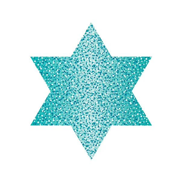 Glitter David símbolo de estrella — Vector de stock
