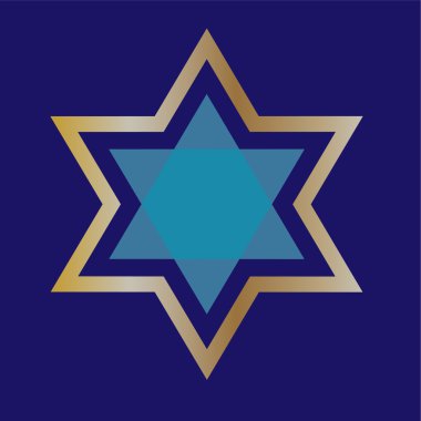 Mavi ve altın David yıldız