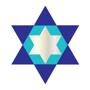 Mavi ve gümüş David yıldız