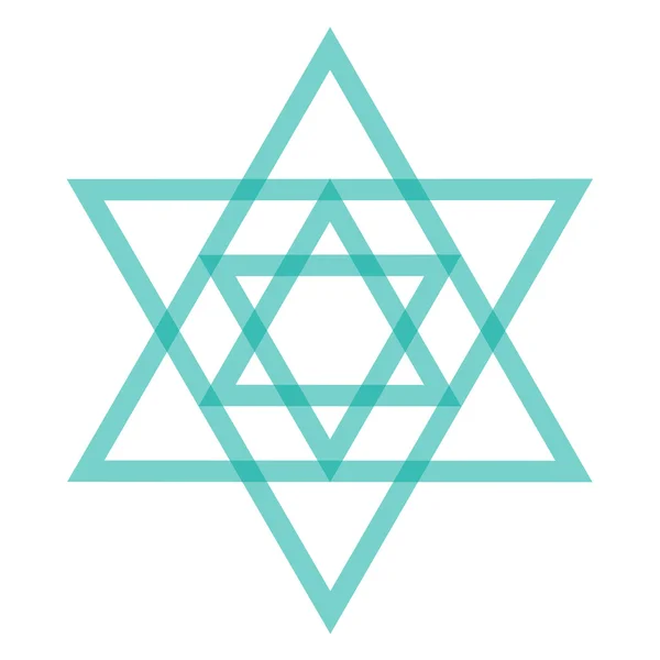 Estrela de David símbolo geométrico — Vetor de Stock