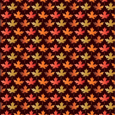 Koyu kahverengi akçaağaç yaprağı deseni