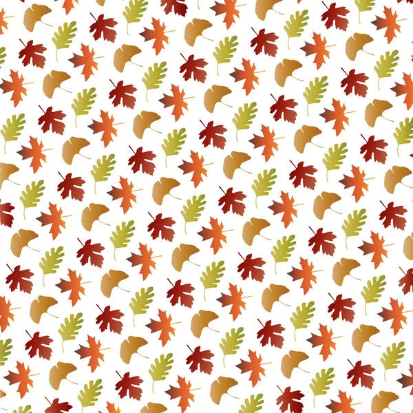 Automne Laisse Motif Sans Couture — Image vectorielle