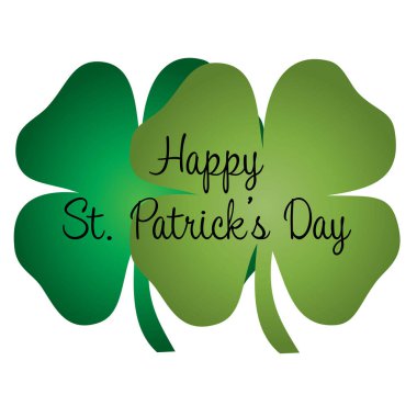 Mutlu Aziz Patricks Günü zümrüt yonca kalp çemberi grafikleri