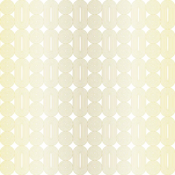シームレスな金の円の幾何学的ベクトルパターン — ストックベクタ